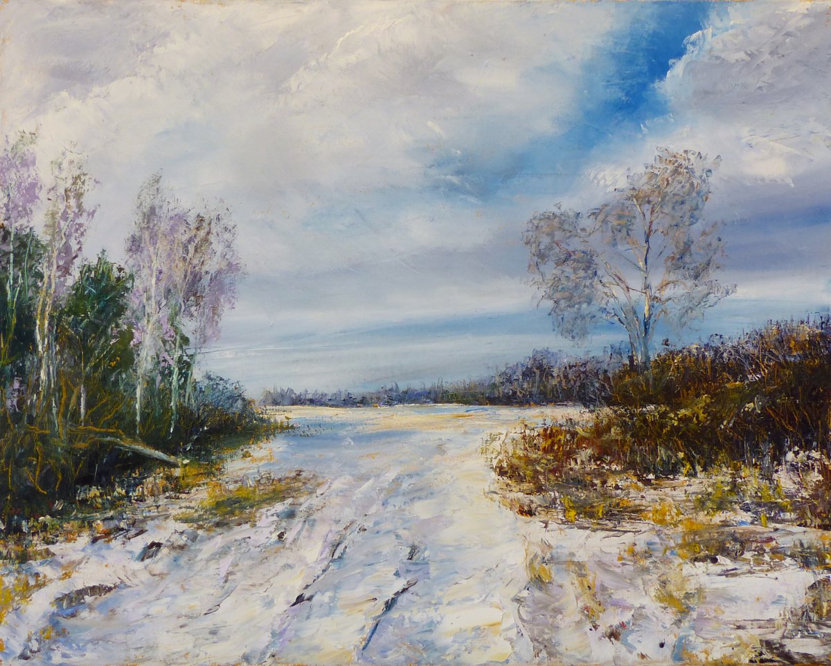 Winter road by Mikhail  Nikitsenka