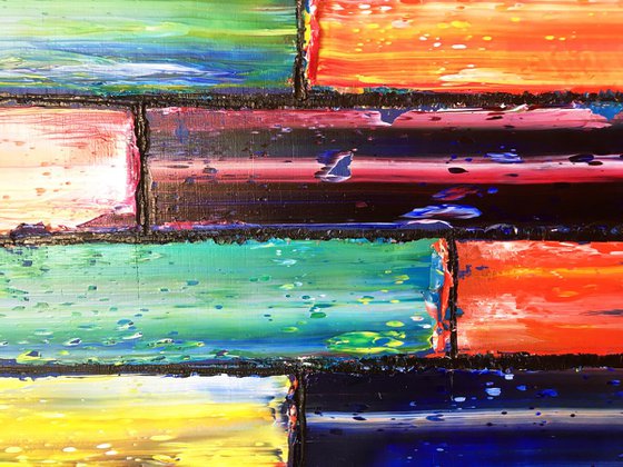 "Let's Get Away" - Original PMS Oil Painting On Wood - 24" x 36", Framed