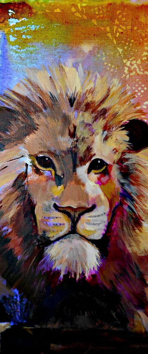 Lion Portrait by Eleanore Ditchburn