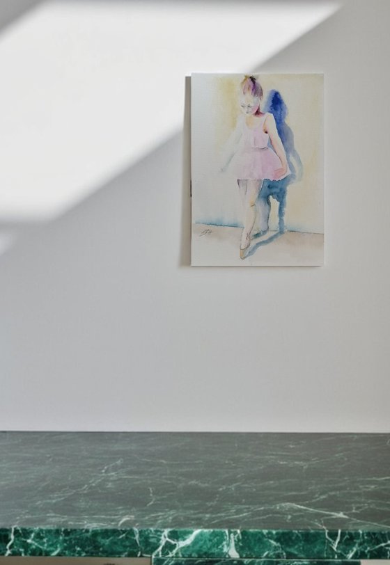 Little ballerina in white