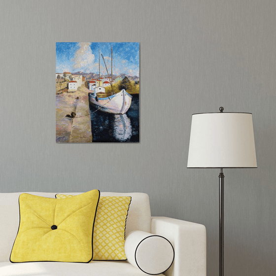 A fishing boat at the pier