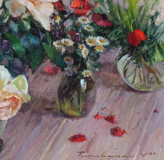 Still life with spring flowers