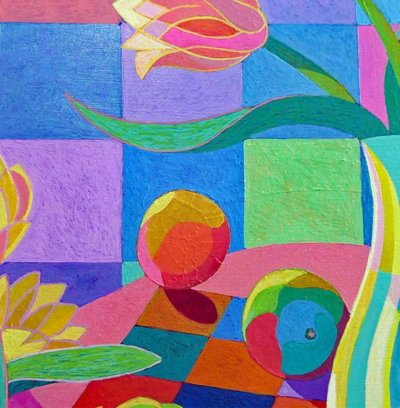 STILL LIFE UNDER SPOTLIGHT