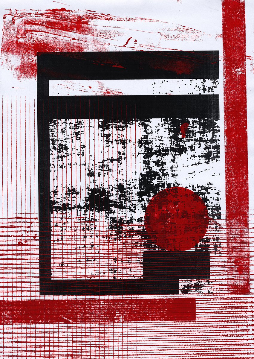 Abstract Collage By Petr Strnad, 11 X 14", Formation 19., Original Artwork