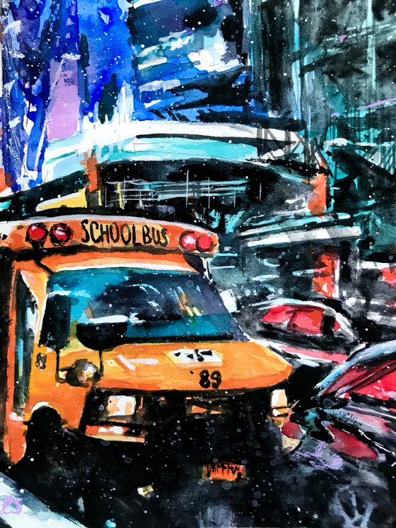 Times Square School Bus