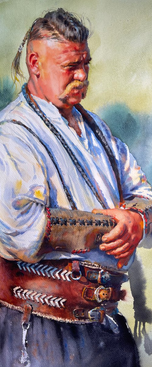 Cossack with a whip by Samira Yanushkova