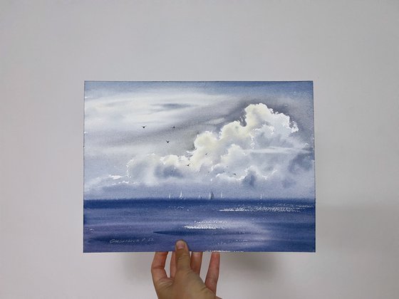 Cloud over sea