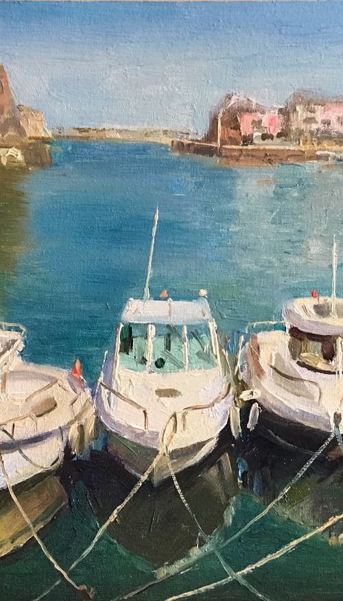 Boats in Belle-Ile-En Mer by Ling Strube