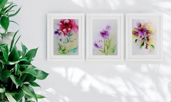 Flower  Triptych