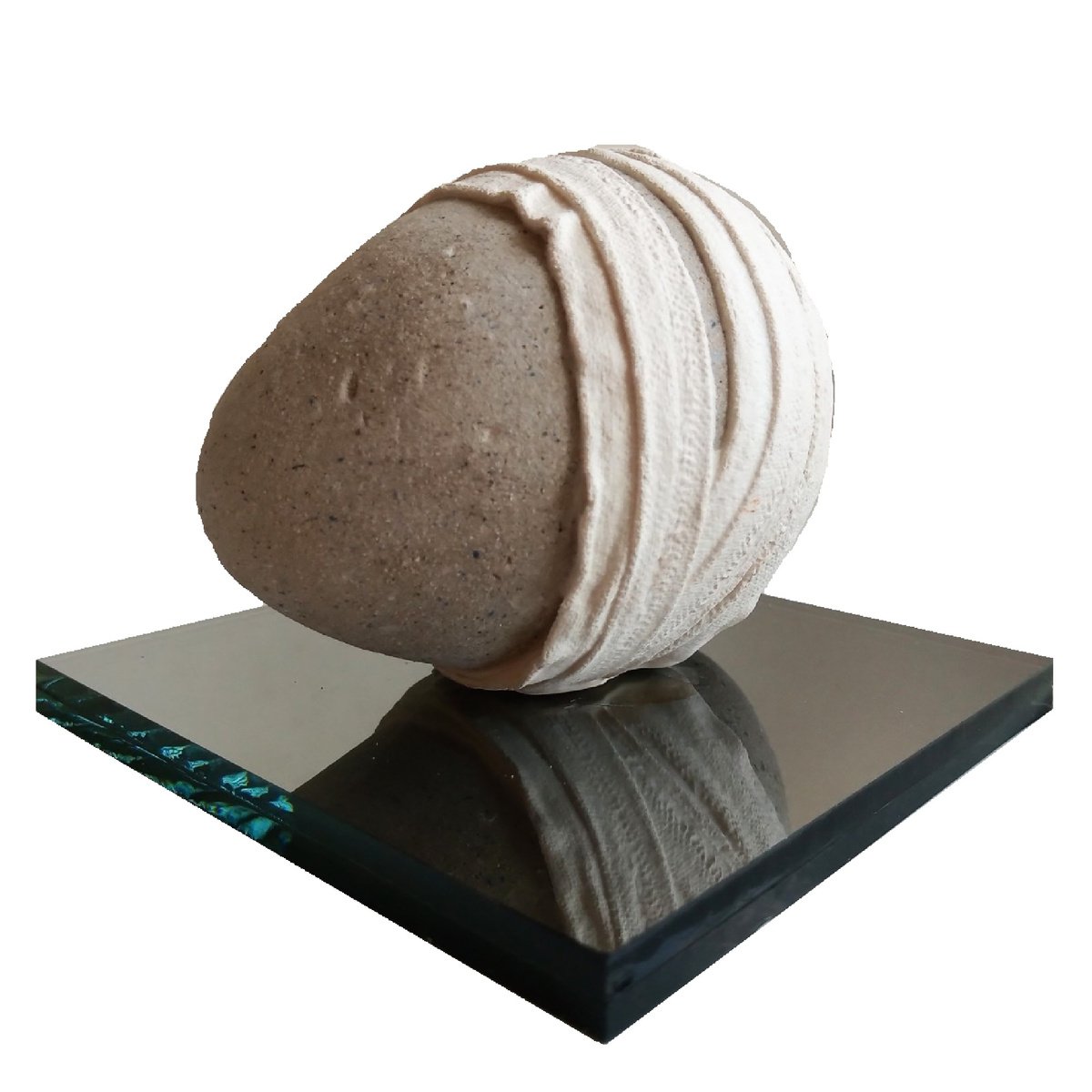 Organic Abstract Clay Sculpture By Rossitza Trendafilova, 4 X 3", "5 Sos (Five Seconds Of Summer)", Original Artwork