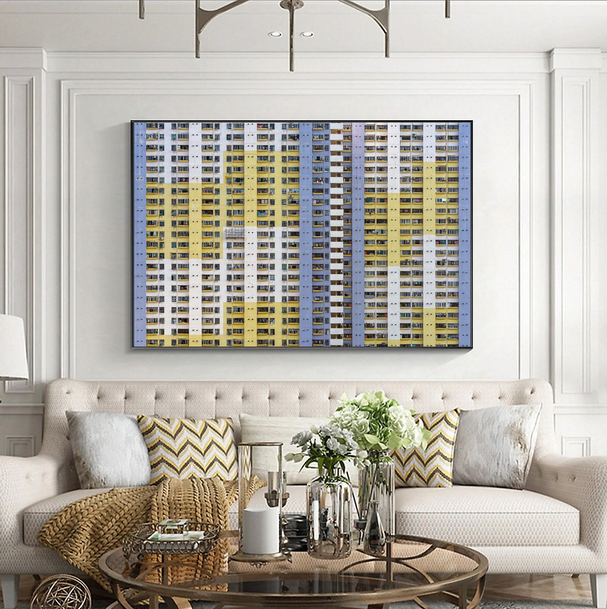 Graphic Abstract Photograph By Serge Horta, 60 X 40", Tetris, Original Artwork