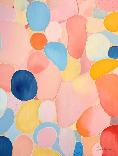 Peach Fuzz small circles with orange 1812235 by Sasha Robinson