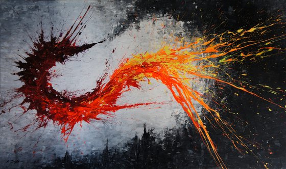 Twisting Fire V - CANVAS ONLY