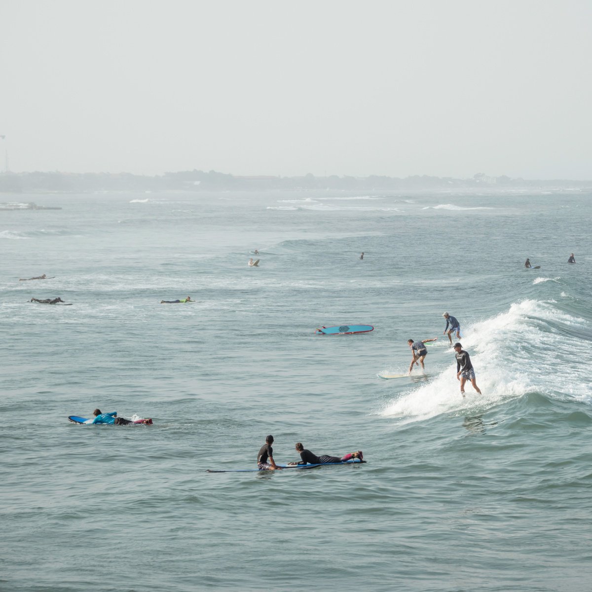 Photorealistic Landscape Photograph By Serge Horta, 40 X 40", Surfline Minimalism, Original Artwork