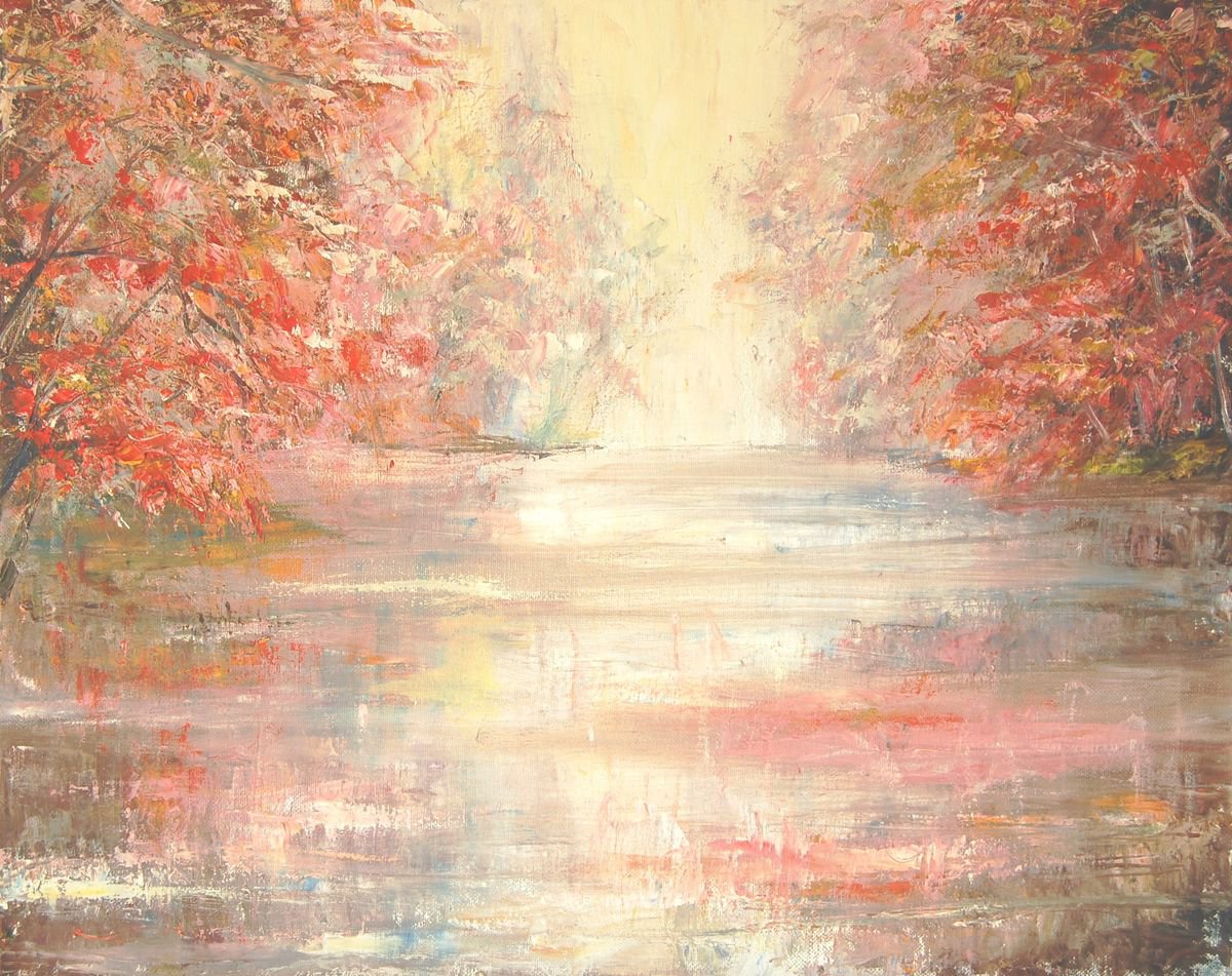 Red Autumn Waters by Mikhail Nikitsenka