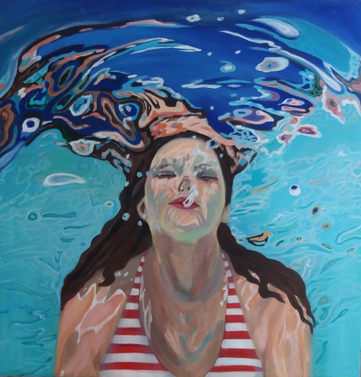 Underwater - 4 By Nadya Peovska, 37 X 39, Artwork For Sale On Artfinder