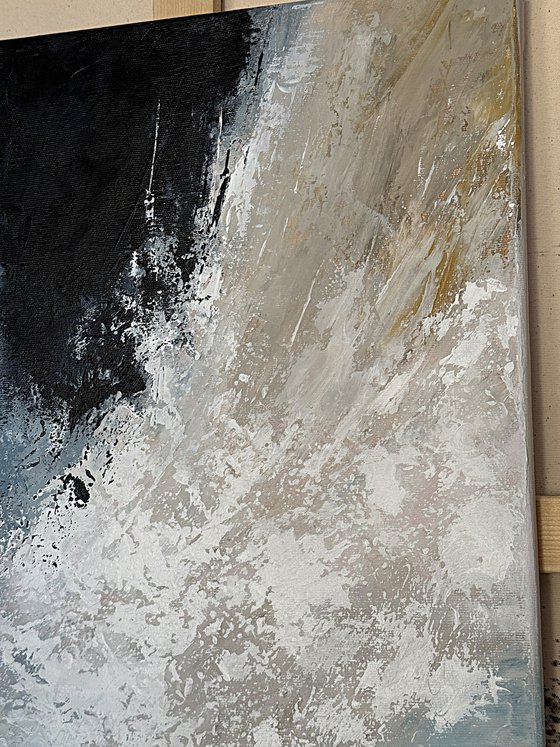 Blush Terrain – Blue Pink Abstract Landscape