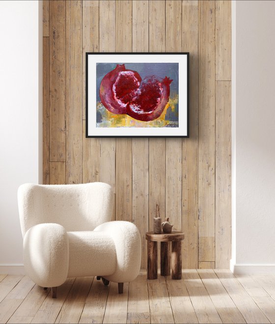 Pomegranate still life