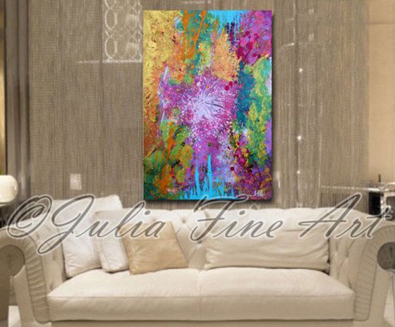 Original Hand-painted Ready to Hang Rich Texture Abstract Painting The beginning