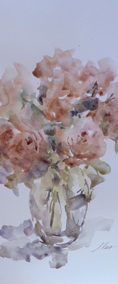 Roses 36x48 cm 2025 by Elena Klyan
