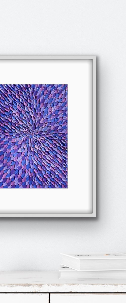 Jacaranda bloom (on paper, unframed) by Guzaliya Xavier
