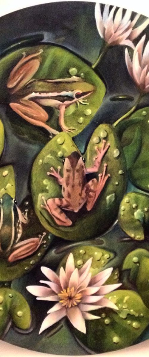 series in the forest: Three frogs chilling by Valentina Toma' aka Zoe Chigi