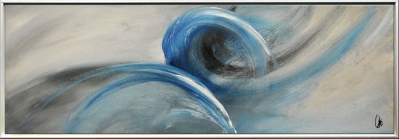 Stormy Days  - abstract acrylic painting, canvas wall art, framed modern art