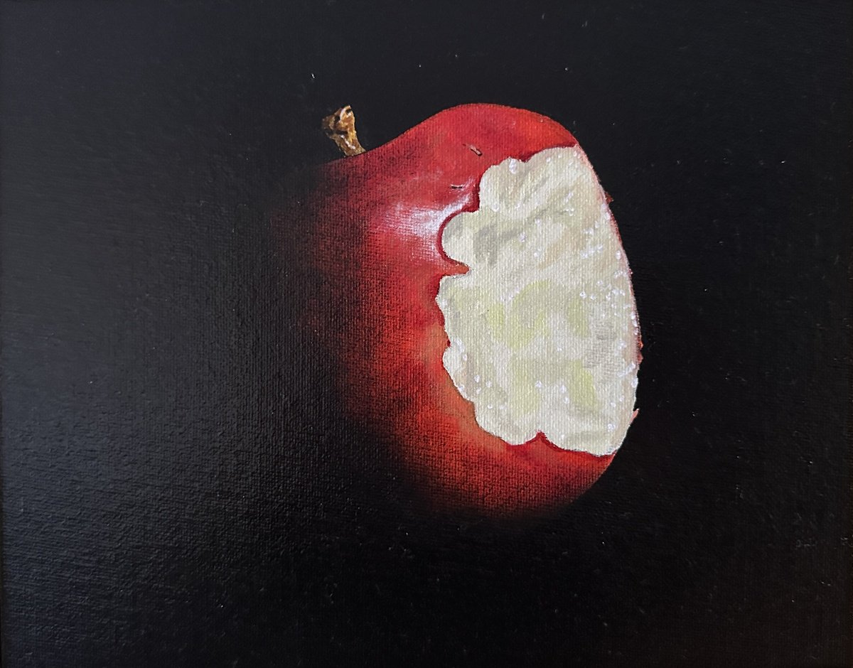 Bitten Apple By Kaz Jones, 13 X 11, Artwork For Sale On Artfinder