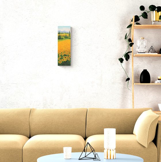 Sunflowers field in Tuscany