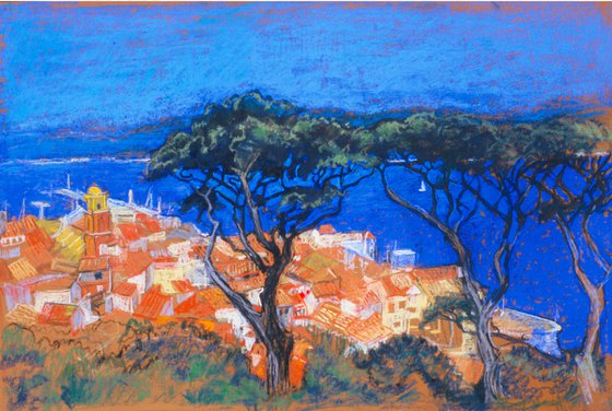 St Tropez France through the trees