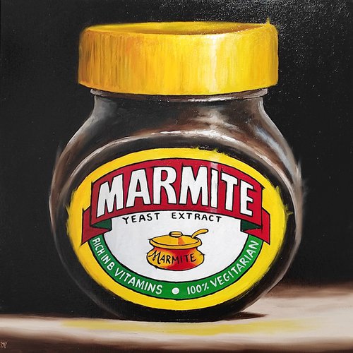 Mega Marmite still life by Jane Palmer Art