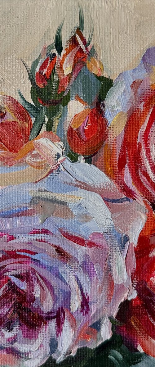 Roses at Dawn by Olena Hromova