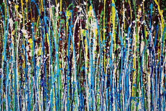 A sinful garden (anochecer) Large abstract painting