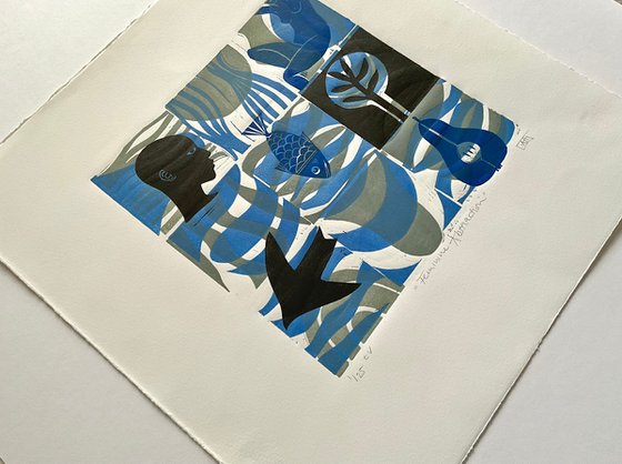 Feminine Abstraction (cobalt)