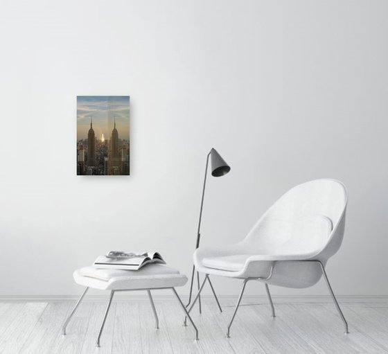 Sunset Manhattan New York : Double Empire State (LIMITED EDITION 1/20) 12" X 18"