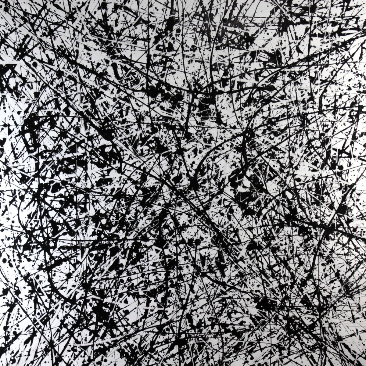 Abstract Acrylic Painting By Alessandro Butera, 39 X 39, Black And White Evolution, Original Artwork