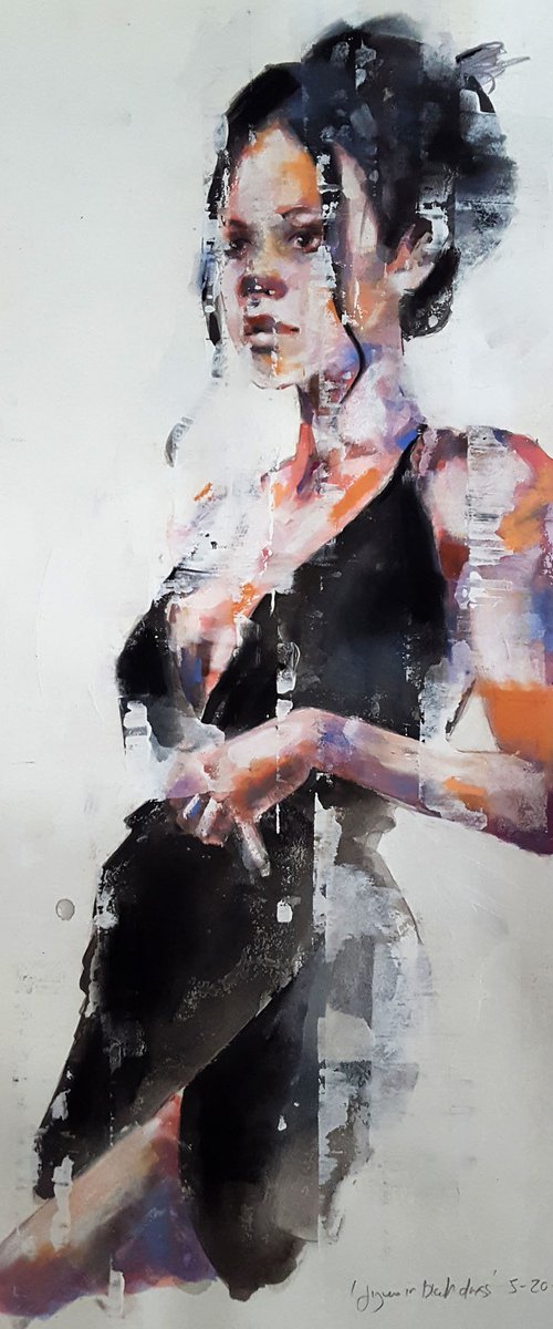 figure in black dress 5-20-20 by Thomas Donaldson