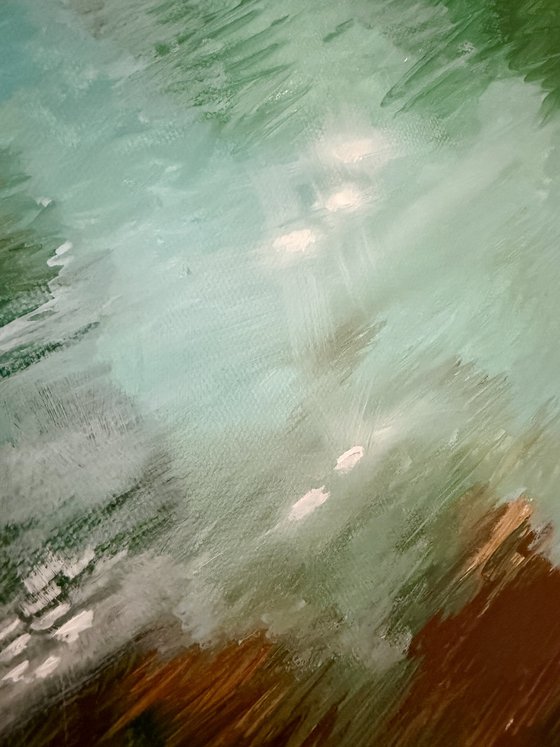 Sea pulse Green Coastal Abstract