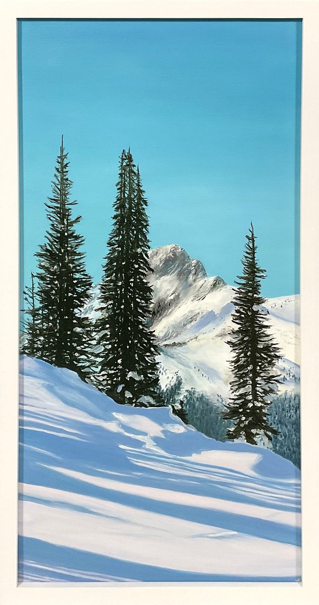 Photorealistic Oil Painting , Winter Wonderland By Alla Kallas, 13 X 25, Artwork For Sale On Artfinder