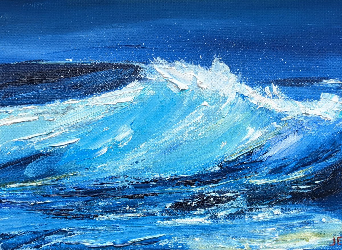 Miniature Wave Seascape #8 by Jo Earl