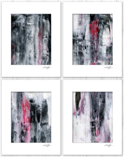 Song Of The Journey Collection 25 - 4 Abstract Paintings in mats by Kathy Morton Stanion by Kathy Morton Stanion