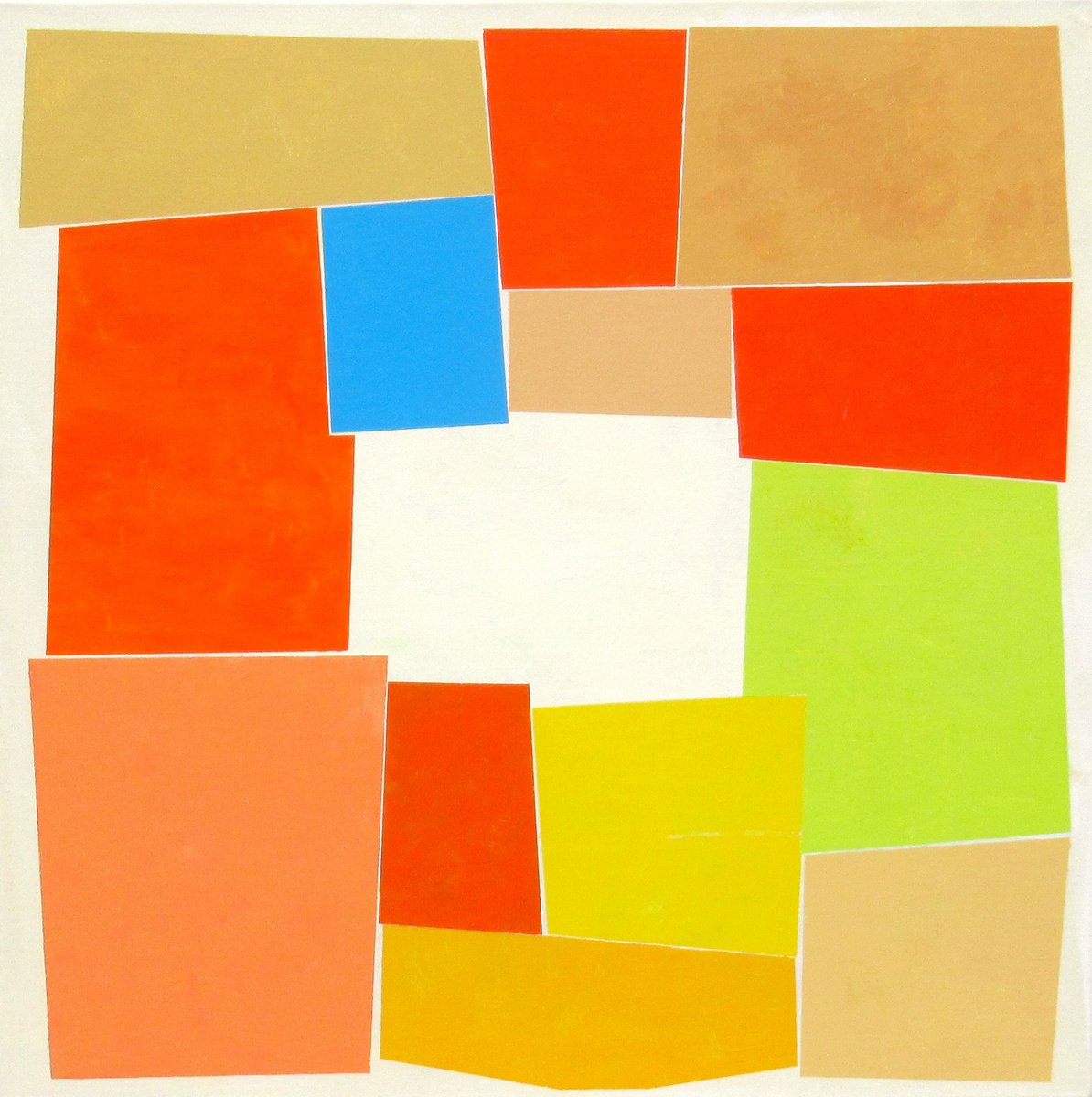 Abstract Acrylic Painting By Megha Hendrick., 35 X 35", Perspective # 1., Original Artwork