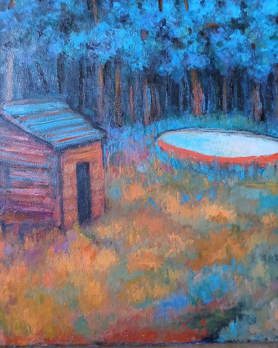 Hut by the river