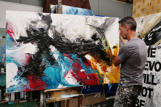 Sugar Candy 160cm x 100cm Textured Abstract Art