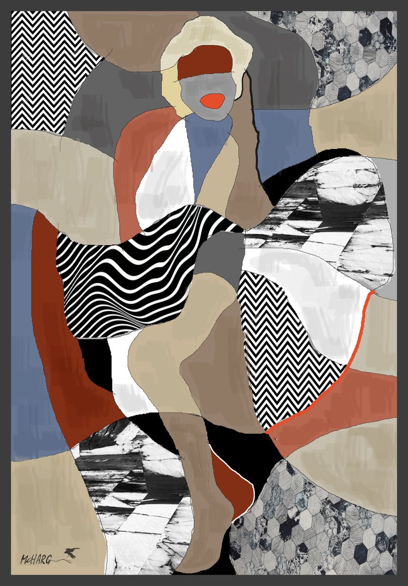 Urban And Pop Abstract Painting By Joe Mcharg, 39 X 60, Marilyn, Original Artwork