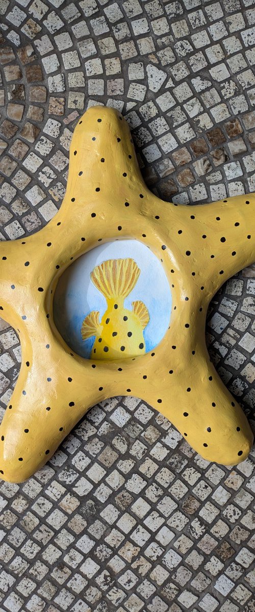 Yellow Ocean Star - Kusama by Egle Colucci