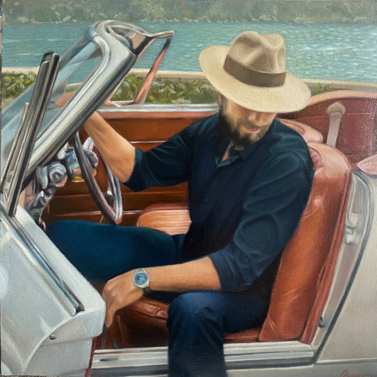Photorealistic Oil Painting , Destination Unknown By Lianne Issa, 16 X 16, Artwork For Sale On Artfinder