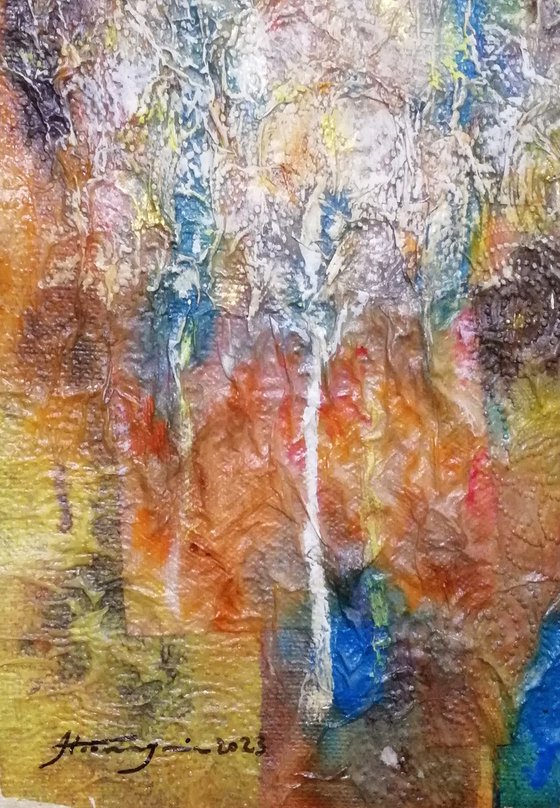 Hidden Heaven-3 (the Light Tree), Acrylic on Canvas, 28x43 cm