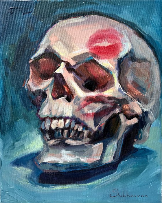 Artist’s Kiss. Still Life with the skull