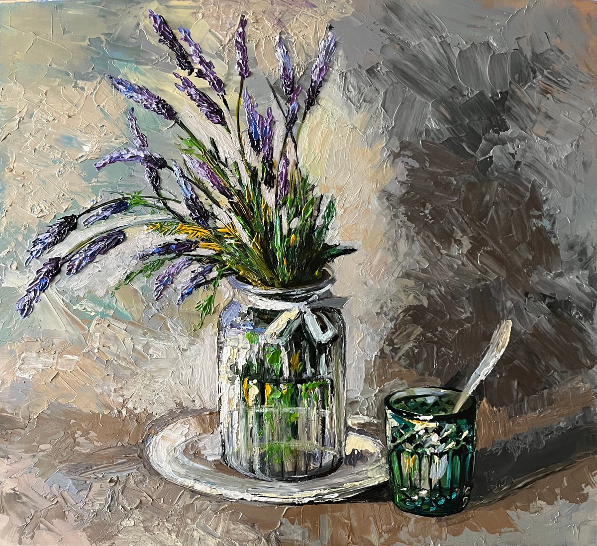 Friday Lavender By Maria Kireev, 25 X 24, Artwork For Sale On Artfinder